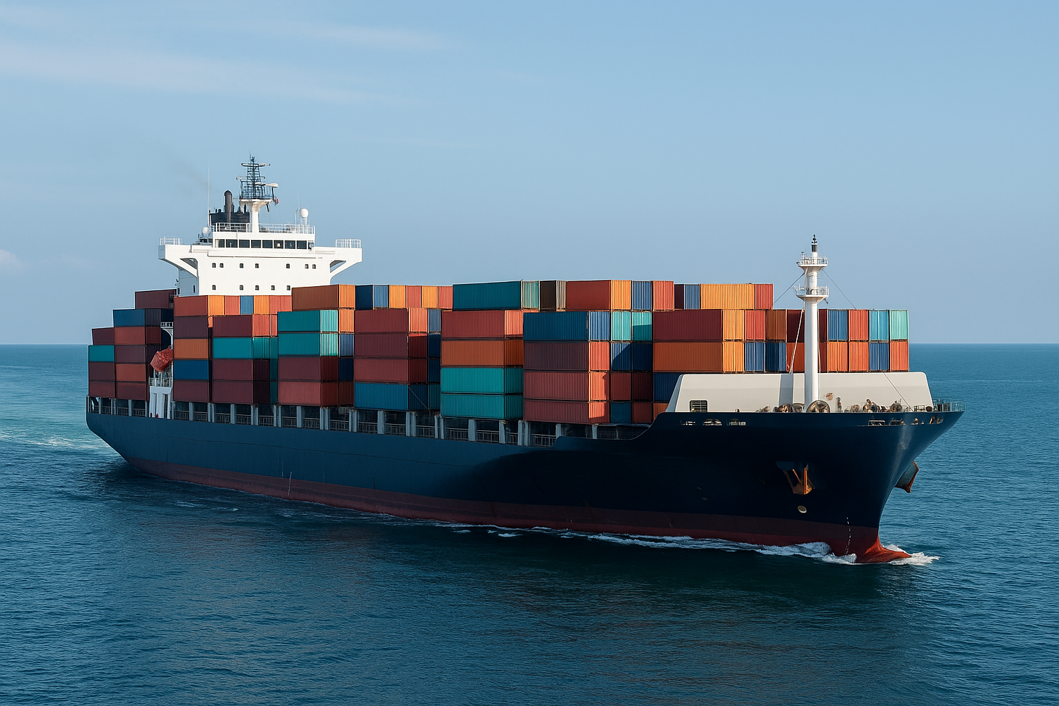 Barco con contenedores